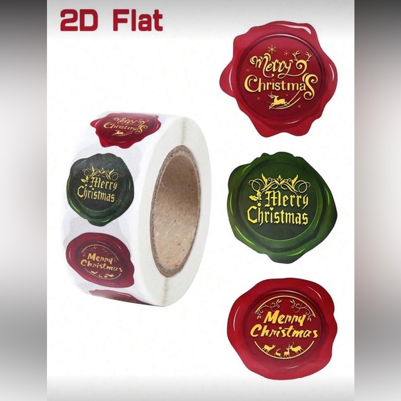 Roll of 500 Christmas Stickers - Picture 2 of 8